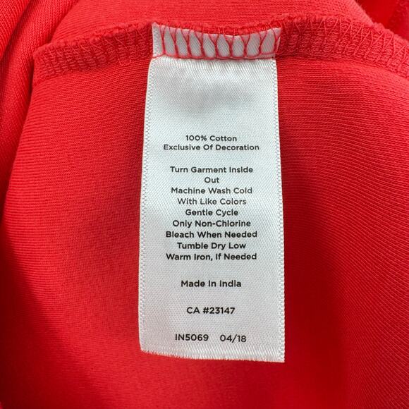 Talbots NWT Casual Outing Knee Length Short Sleeve Orange Shift Dress - Picture 10 of 10